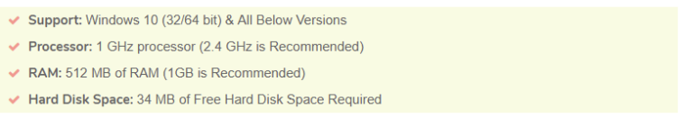 System Specifications